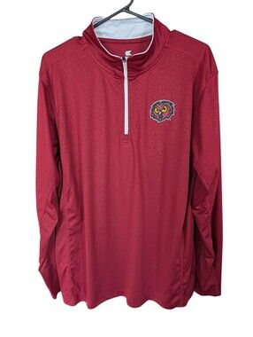 Temple Owls Colosseum Men's Maroon Quarter-Zip Performance Jacket